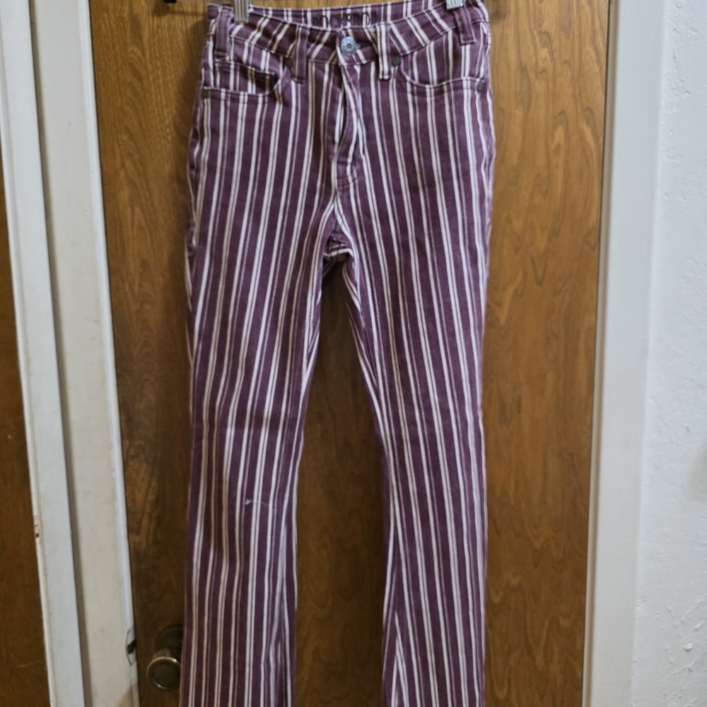 Rock and Roll Denim Striped Flare Jeans